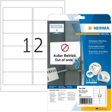 HERMA Etiketten A4 weiß 96x42,3   mm ablösbar Papier 300 St. (4348) etikett