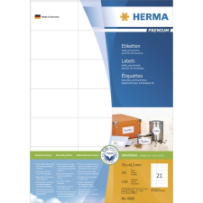HERMA Etiketten Premium A4 weiß 70x42,3  mm Papier 2100 St. (4668) etikett