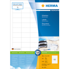 Herma GmbH Herma etikett fehér, A4, 38,1x21,2mm (65) etikett
