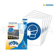 HERMA Hinweisetiketten Schutzmaske blau/weiß Pict.      5St. (12923) etikett