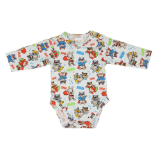 Hero mintás hosszú ujjú body| kombidressz fehér - 86-os méret kombidressz, body