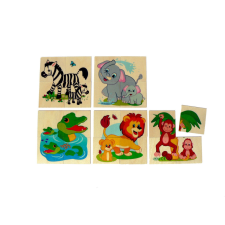 Hess fa puzzle dzsungel állatai 20 db puzzle, kirakós