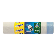 Hewa Zárószalagos szemeteszsák 70 l (15 db / tekercs) - Fehér (201300612) tisztító- és takarítószer, higiénia