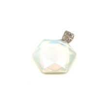 Hexagon medál Opalit spot 2,5cm medál