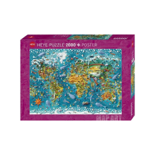 Heye 2000 db-os puzzle - Map Art - Miniature World (29983) puzzle, kirakós