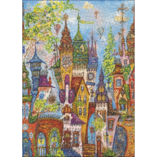 Heye puzzle varázslatos falu: piros ívek 1000 darab puzzle, kirakós