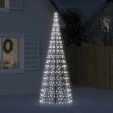  Hideg fehér karácsonyfa lámpa zászlórúdon 550 LED-del 300 cm karácsonyfa izzósor
