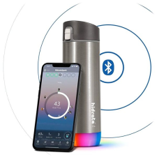 HidrateSpark Steel Okosüveg, 620 ml, stainless kulacs, kulacstartó