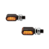HIGHSIDER CNC LED irányjelzők Little Bronx, fekete, füstüveg, E-jóváhagyott, (pár)