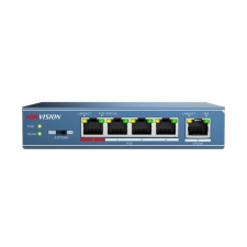 Hikvision 10/100 4x PoE + 1x uplink portos switch (DS-3E0105P-E) (DS-3E0105P-E) hub és switch