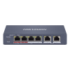 Hikvision 10/100 4x PoE + 2x gigabit combo menedzselhető switch (DS-3E1106HP-EI) (DS-3E1106HP-EI)
