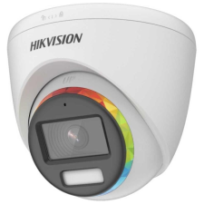 Hikvision 2 MP ColorVu THD WDR fix dómkamera; fény riasztás; beépített mikrofon; koax audio megfigyelő kamera