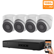 Hikvision 4 dome biztonsági kamerás IP kamera rendszer 2MP Full HD megfigyelő kamera