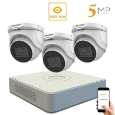 Hikvision 5 megapixeles 3 dome kamerás rendszer 30 méteres látótávolsággal megfigyelő kamera