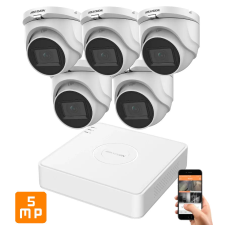 Hikvision 5 megapixeles 5 dome kamerás rendszer 30 méteres látótávolsággal megfigyelő kamera