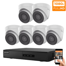 Hikvision 6 dome biztonsági kamerás IP kamera rendszer 2MP Full HD megfigyelő kamera