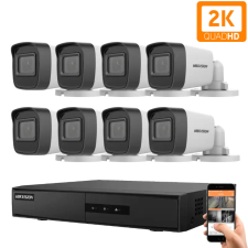 Hikvision 8 biztonsági kamerás IP kamera rendszer 4MP megfigyelő kamera