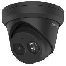 Hikvision 8 MP WDR fix EXIR IP dómkamera; beépített mikrofon; fekete megfigyelő kamera