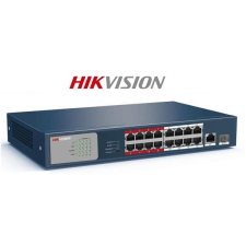 Hikvision DS-3E0318P-E/M 16 Port Fast Ethernet Unmanaged PoE Switch hub és switch
