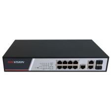Hikvision DS-3E2310P 8 Port Fast Ethernet Full Managed PoE Switch hub és switch