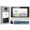  Hikvision DS-KIS604-S (B) Egylakásos IP video-kaputelefon szett, DS-KV8113-WME1 + DS-KH6320-WTE1 + PoE switch + 16GB microSD