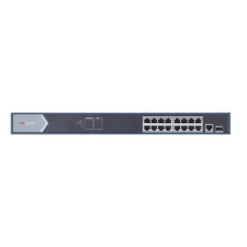 Hikvision Hikvision DS-3E0518P-E 18 portos Gbit PoE switch (250 W), 16 PoE + 1 RJ45 + 1 SFP uplink port, nem menedzselhető hub és switch