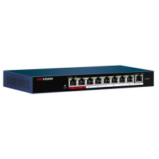 Hikvision Switch PoE - DS-3E0109P-E/M (8 port 100Mbps, 58W, 1 uplink port, L2) hub és switch