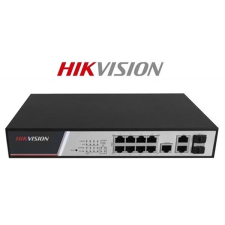 Hikvision Switch PoE - DS-3E2310P (8 port 100Mbps, 125W, 2 port 1000Mbps combo, menedzselhető) hub és switch
