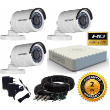 Hikvision TurboHD-TVI 3 kamerás kamerarendszer megfigyelő kamera