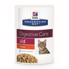 Hill's Prescription Diet Hills Pescription Diet  Feline I/D Pouch Chicken 12x85g - gasztrointesztinális rendellenességek macskaeledel