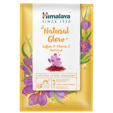 Himalaya Természetes ragyogás textilmaszk sáfránnyal és C-vitaminnal 30ml arcpakolás, arcmaszk