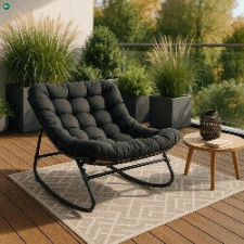  Hintafotel Fekete Párnával. AURORA bútor