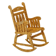  Hintaszék műa. glitteres arany 11cm dekorációs kellék