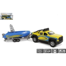 Hipo Kids Globe Terepjáró hajószállító trailerrel 29 cm (510217) (510217) autópálya és játékautó