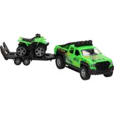 Hipo Kids Globe Terepjáró trailerrel és Quaddal 29 cm (510220) (510220) autópálya és játékautó