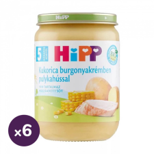 Hipp BIO kukorica burgonyakrémben pulykahússal, 5 hó+ (6x190 g) bébiétel