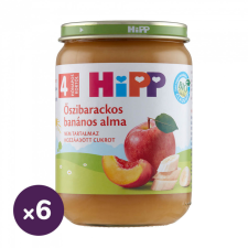 Hipp BIO őszibarackos-banános alma, 4 hó+ (6x190 g) bébiétel