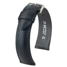 Hirsch Camelgrain borjúbőr, fekete, 20/18XL óraszíj