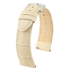 Hirsch Duke borjúbőr óraszíj, beige, 20/18mm óraszíj