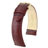 Hirsch Duke borjúbőr óraszíj, burgundi, 18/16L
