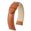Hirsch Duke borjúbőr óraszíj, mézbarna, 20/18mm