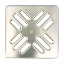  HL 037N.1E lefolyórács, inox, 115x115mm fürdőkellék