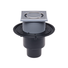 HL HL 310N padlószifon függőleges kifolyóval, 150x150mm inox ráccsal fürdőkellék