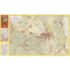 HM Soproni-hegység falitérkép antik, faximile 1931 HM 1:25 000 105x61 térkép