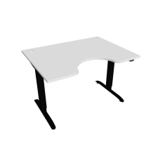  Hobis Motion Ergo elektromosan állítható magasságú íróasztal - 2 szegmensű, standard vezérléssel Szélesség: 120 cm, Szerkezet színe: fekete RAL 9005, Asztallap színe: fehér íróasztal