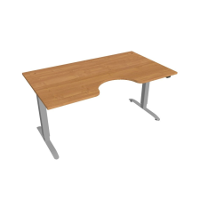  Hobis Motion Ergo elektromosan állítható magasságú íróasztal - 2 szegmensű, standard vezérléssel Szélesség: 160 cm, Szerkezet színe: szürke RAL 9006, Asztallap színe: égerfa íróasztal