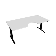  Hobis Motion Ergo elektromosan állítható magasságú íróasztal - 2 szegmensű, standard vezérléssel Szélesség: 180 cm, Szerkezet színe: fekete RAL 9005, Asztallap színe: fehér íróasztal