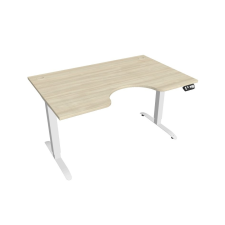  Hobis Motion Ergo elektromosan állítható magasságú íróasztal - 2M szegmensű, memória vezérléssel Szélesség: 140 cm, Szerkezet színe: fehér RAL 9016, Asztallap színe: akác íróasztal