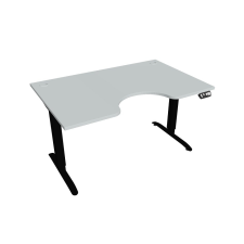  Hobis Motion Ergo elektromosan állítható magasságú íróasztal - 2M szegmensű, memória vezérléssel Szélesség: 140 cm, Szerkezet színe: fekete RAL 9005, Asztallap színe: szürke íróasztal