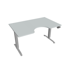  Hobis Motion Ergo elektromosan állítható magasságú íróasztal - 2M szegmensű, memória vezérléssel Szélesség: 140 cm, Szerkezet színe: szürke RAL 9006, Asztallap színe: szürke íróasztal